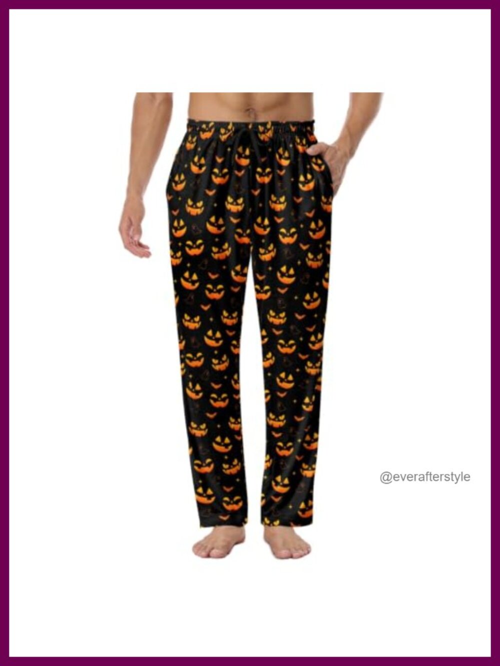 Men's Halloween Pajama Pants Soft Sleep Lounge Bottoms with Pockets Drawstring